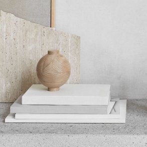 Kristina Dam Studio Krukke m. Låg H15 cm, Olieret Eg