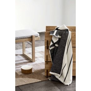 Kristina Dam Studio Architecture Plaid 130x180 cm, Off White/Black Melange