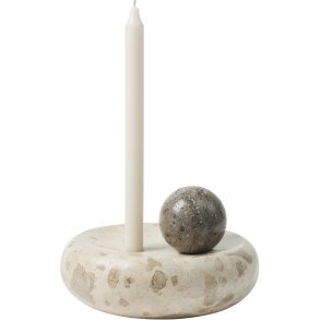 Kristina Dam Studio Coherent Lysestage H7 cm, Brun Marmor