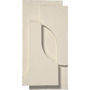 Kristina Dam Studio Serif Relief Vægkunst 23x51 cm, Off White