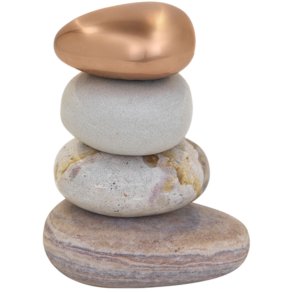 Kristina Dam Studio Rock Pile Skulptur H11 cm, Earth Tones