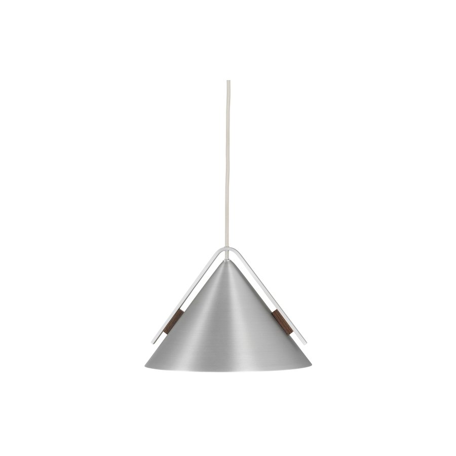 Kristina Dam Studio Cone Pendelleuchte 25 cm, Gebrstetes Aluminium/Walnuss