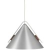 Kristina Dam Studio Cone Pendelleuchte 40 cm, Gebrstetes Aluminium/Walnuss