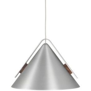 Kristina Dam Studio Cone Pendelleuchte 40 cm, Gebrstetes Aluminium/Walnuss