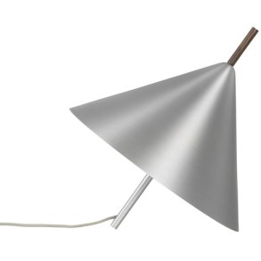 Kristina Dam Studio Cone Spinning Top Lampe 40 cm, Gebrstetes Aluminium/Walnuss