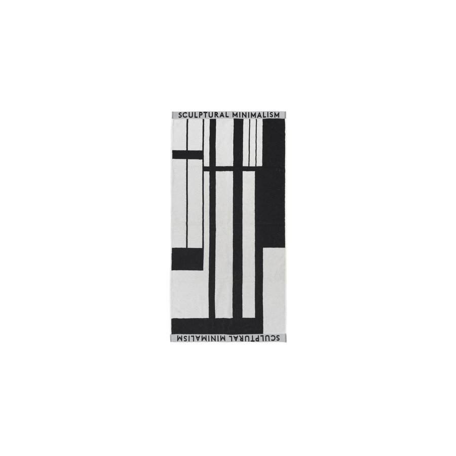 Kristina Dam Studio Minimal Handtuch 70x140 cm, Offwhite/Black