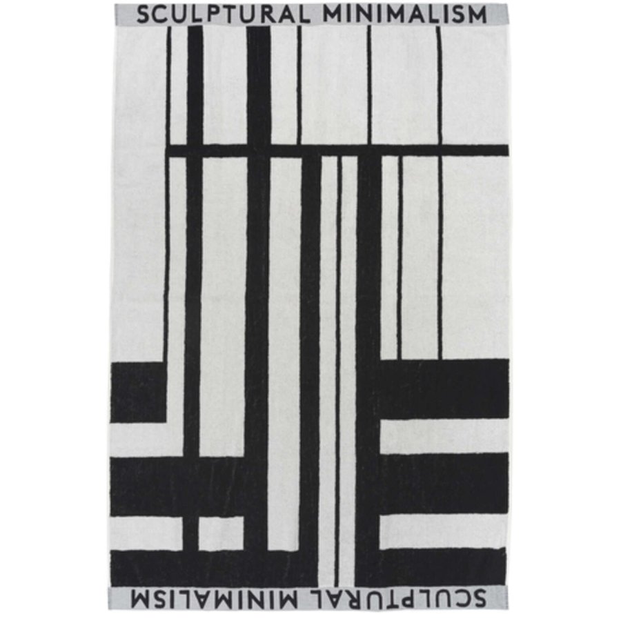 Kristina Dam Studio Minimal Handtuch 100x150 cm, Offwhite/Black