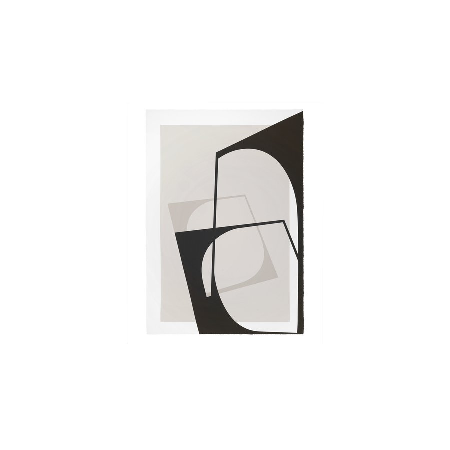 Kristina Dam Studio Frame Abstraction Poster 70x100 cm, Beige/Grau