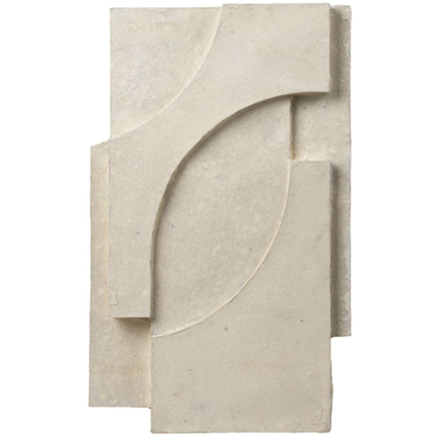 Kristina Dam Studio Serif Relief Skulptur 38x42 cm, Wei