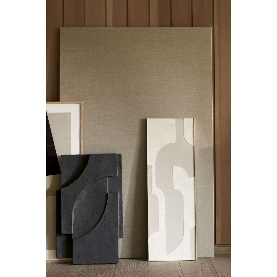 Kristina Dam Studio Relief Artwork Vol.1 90x30 cm, Offwhite/Beige