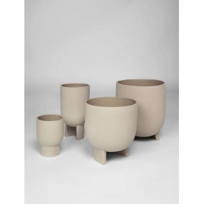 Kristina Dam Studio Serene Urtepotte H24,5 cm, Sand Engobe