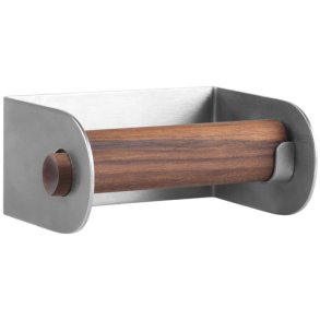 Kristina Dam Studio Dowel Toiletrulleholder, Rustfrit Stål/Valnød