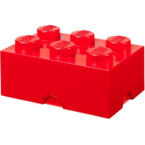 LEGO Opbevaringsklods 6-knops 25 cm, Rød