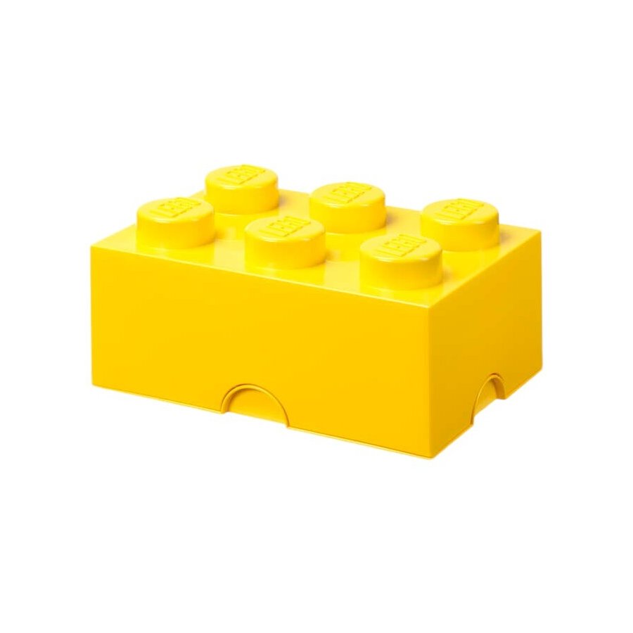 LEGO Aufbewahrungsstein 6 Noppen 25 cm, Gelb