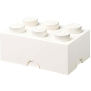 LEGO Aufbewahrungsstein 6 Noppen 25 cm, Wei