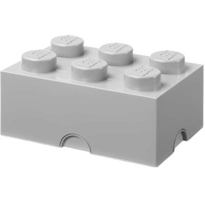 LEGO Opbevaringsklods 6-knops 25 cm, Grå