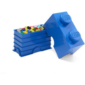 LEGO Opbevaringsklods 2-knops 25 cm, Blå