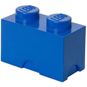 LEGO Opbevaringsklods 2-knops 25 cm, Blå
