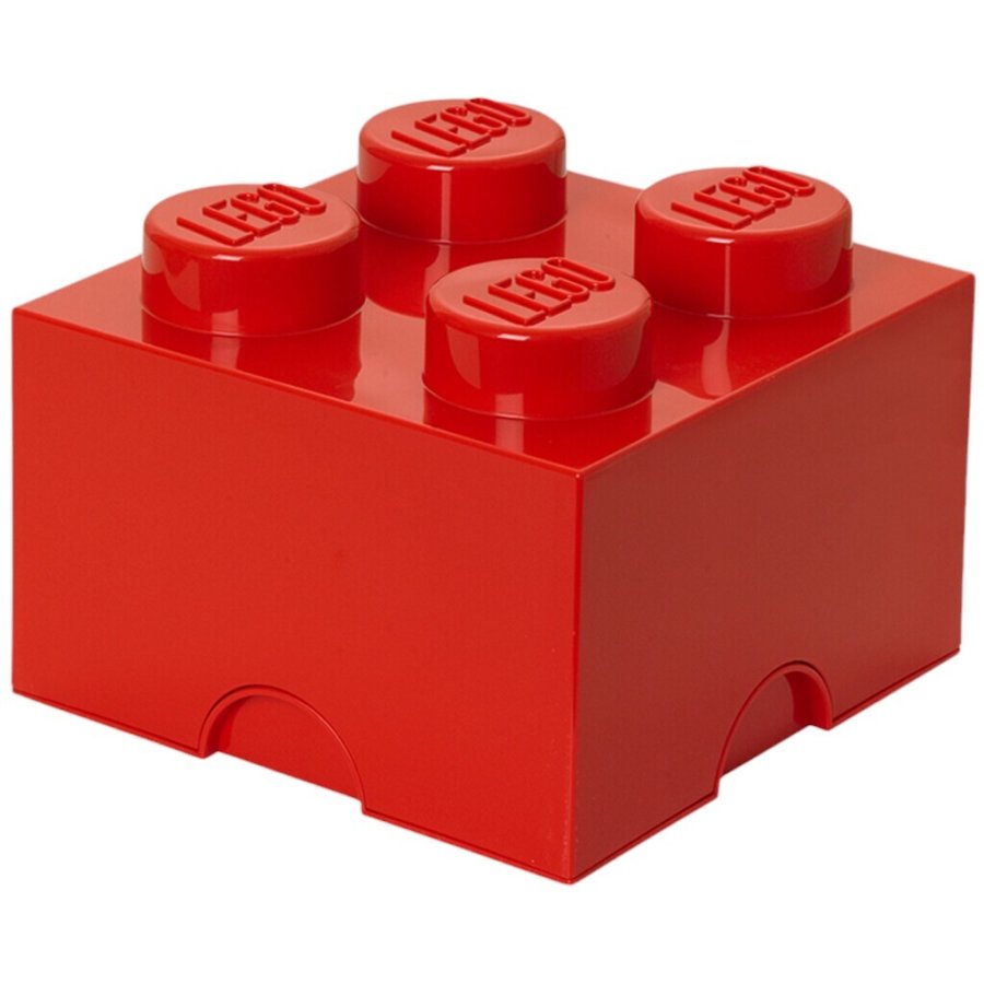 LEGO Aufbewahrungsstein 4 Noppen 25 cm, Rot