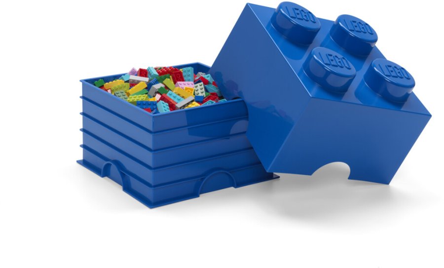 LEGO Aufbewahrungsstein 4 Noppen 25 cm, Blau