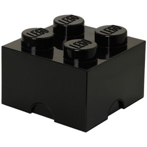 LEGO Opbevaringsklods 4-knops 25 cm, Sort