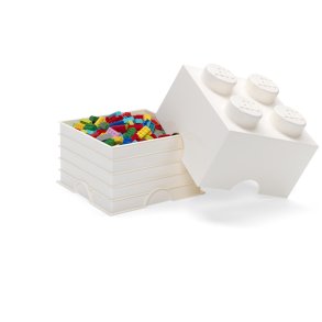 LEGO Opbevaringsklods 4-knops 25 cm, Hvid