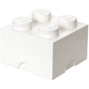 LEGO Opbevaringsklods 4-knops 25 cm, Hvid