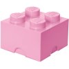 LEGO Aufbewahrungsstein 4 Noppen 25 cm, Rosa