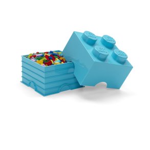 LEGO Opbevaringsklods 4-knops 25 cm, Turkisblå