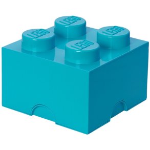 LEGO Opbevaringsklods 4-knops 25 cm, Turkisblå