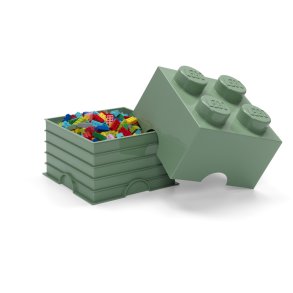 LEGO Opbevaringsklods 4-knops 25 cm, Sand Grøn