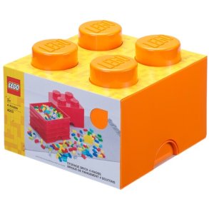 LEGO Opbevaringsklods 4-knops 25 cm, Orange