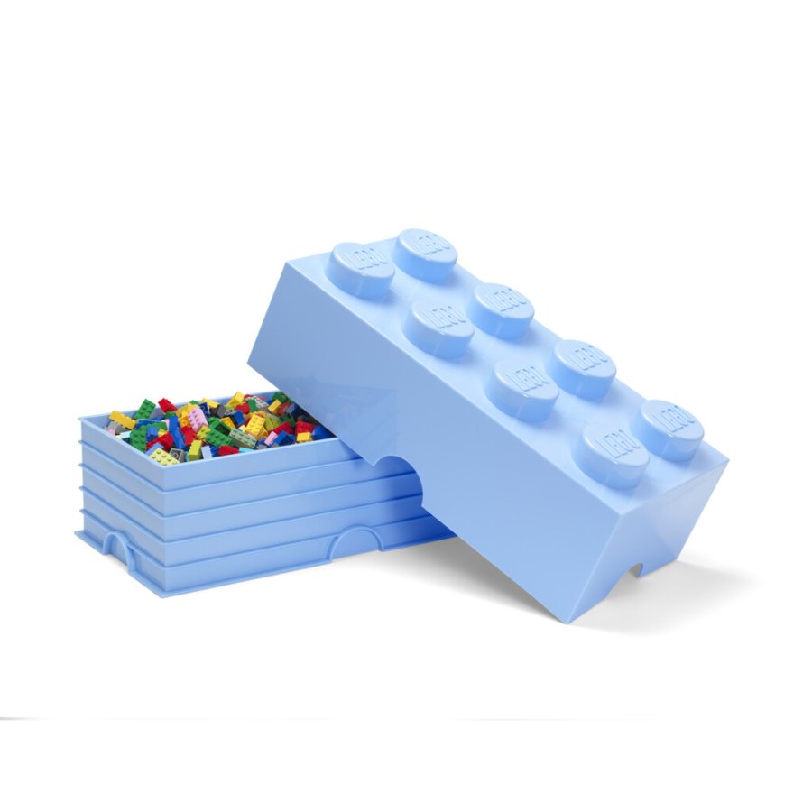 LEGO Aufbewahrungsstein 8 Noppen 50 cm, Hellblau