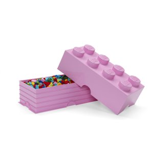 LEGO Opbevaringsklods 8-knops 50 cm, Lyserød