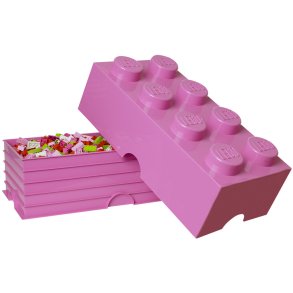 LEGO Opbevaringsklods 8-knops 50 cm, Pink