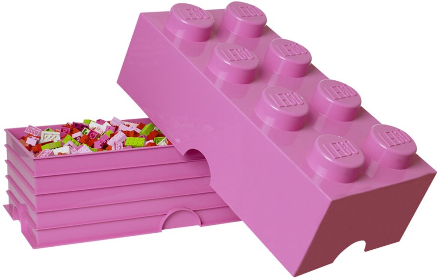 LEGO Aufbewahrungsstein 8 Noppen 50 cm, Pink