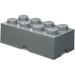 LEGO Opbevaringsklods 8-knops 50 cm, Mørkegrå