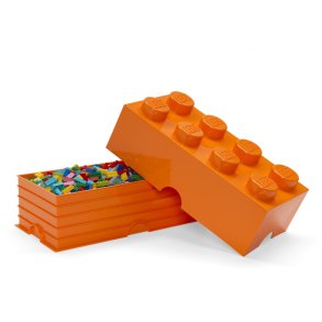 LEGO Opbevaringsklods 8-knops 50 cm, Orange
