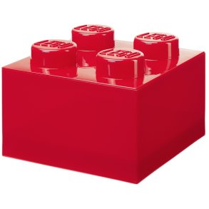 LEGO Aufbewahrungsblock, 4 Noppen 25 cm, Rot Transparent