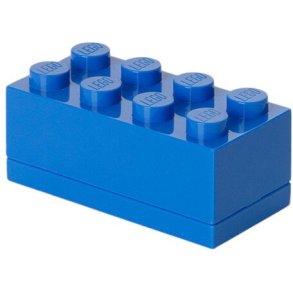 LEGO Snack-/Opbevaringsboks 8-knops 9,2 cm, Blå