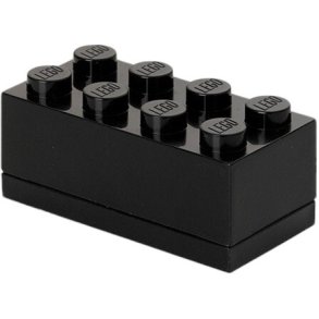 LEGO Snack-/opbergdoos 8-knops 9,2 cm, Zwart