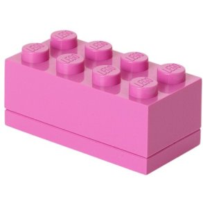 LEGO Snack-/Opbevaringsboks 8-knops 9,2 cm, Pink