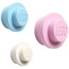 LEGO Haken 3er Set, Light Blau/Pink/Wei