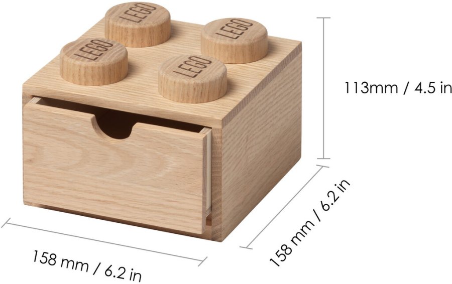LEGO Schreibtischschublade 15,8 cm, Eiche seifenbehandelt