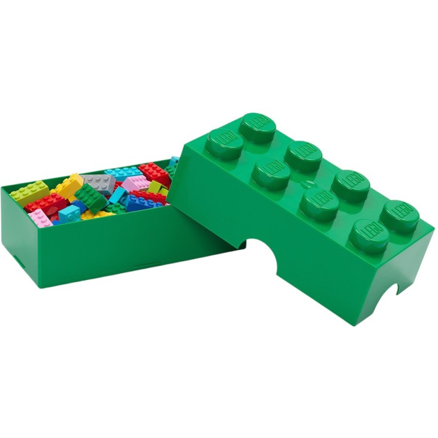 LEGO Madkasse/Opbevaringsboks 8-knops 950 ml, Mrkegrn