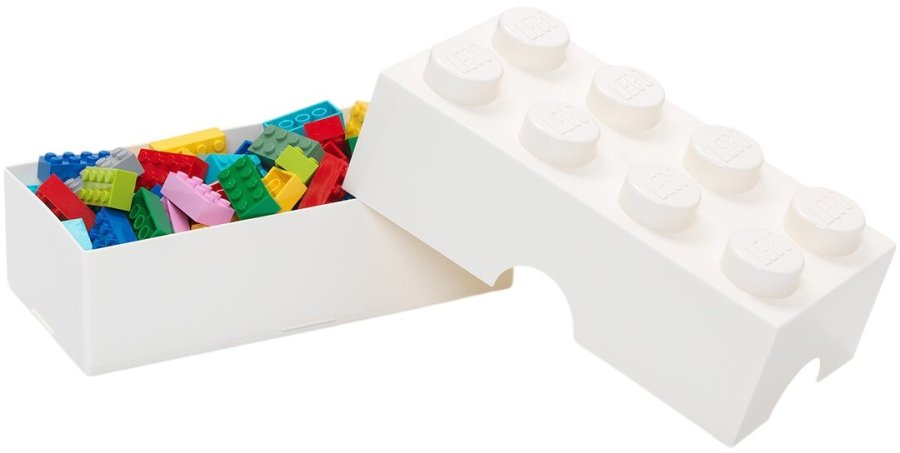 LEGO Madkasse/Opbevaringsboks 8-knops 950 ml, Hvid