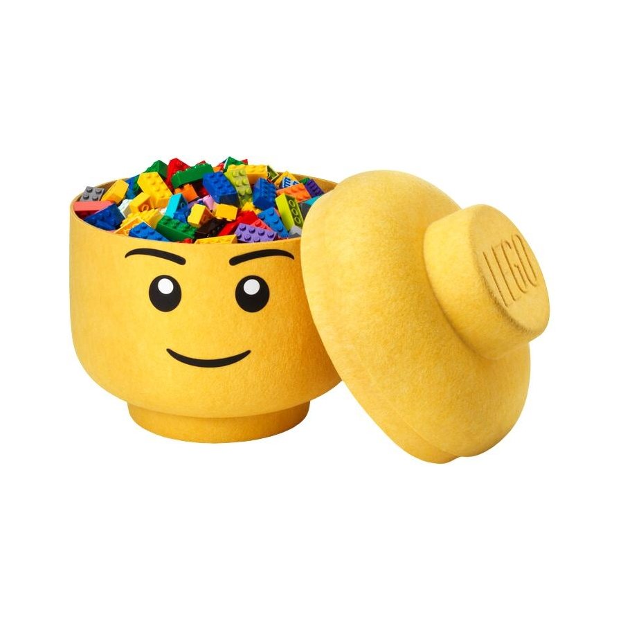 LEGO Filt Opbevaringsboks Dreng 24 cm, Gul
