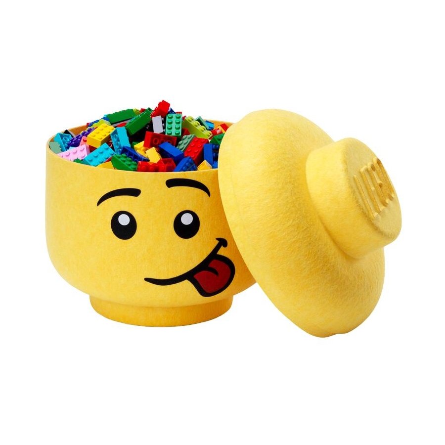 LEGO Filt Opbevaringsboks Silly 24 cm, Gul