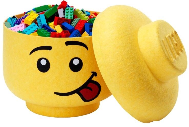 LEGO Filt Opbevaringsboks Silly 24 cm, Gul