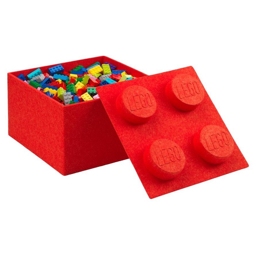 LEGO Filt Opbevaringsklods 4-knops 25 cm, R�d